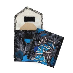 جامهری مخمل الصلاه عمود الدین تیره گلدار کد 0054