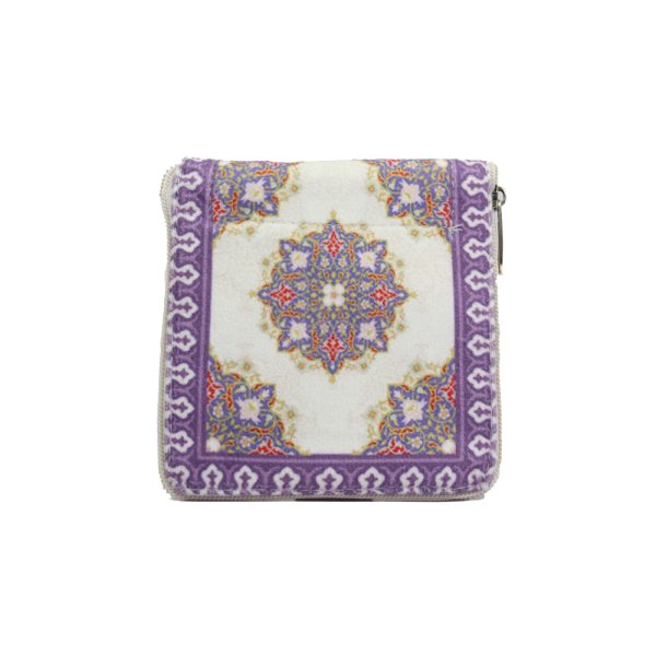 جامهری مخمل زیپ دار اسلیمی بنفش کد 0059