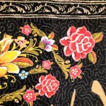 کتیبه محرم مخمل یا اباعبدالله طرح گل