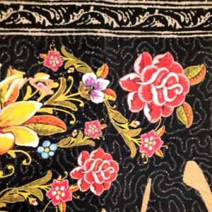 کتیبه محرم مخمل یا اباعبدالله طرح گل