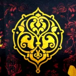 کتیبه محرم مخمل یا ابا عبدالله زمینه مشکی قرمز