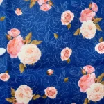 کتیبه نیمه شعبان مخمل یا مهدی ادرکنی زمینه آبی گلدار