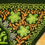 پرچم دورو مخمل یا علی بن ابی طالب زمینه سبز