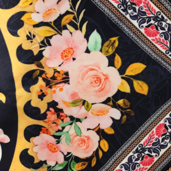 کتیبه نیمه شعبان لوزی مخمل با شعار یا قائم آل محمد زمینه سورمه ای