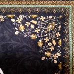 کتیبه محرم مخمل با شعار یا قمر بنی هاشم متن طلایی