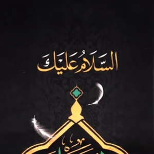 کتیبه مخمل السلام علیک یا حسن بن علی المجتبی کادر زرد