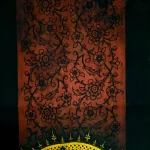کتیبه محرم مخمل با شعار حسین علیه السلام متن طلایی