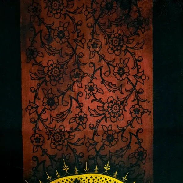 کتیبه محرم مخمل با شعار حسین علیه السلام متن طلایی