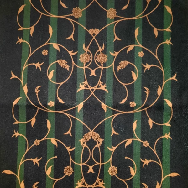 کتیبه مخمل با شعار علی بن موسی الرضا زمینه سبز تک عددی عمودی