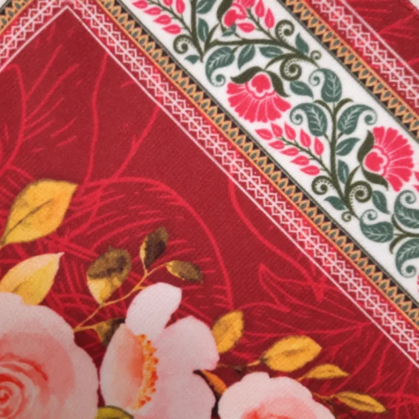 کتیبه نیمه شعبان لوزی مخمل با شعار سلام یا قائم آل محمد زمینه قرمز