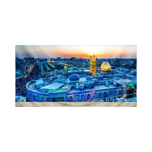 کتیبه محرم مخمل تصویری حرم امام حسین