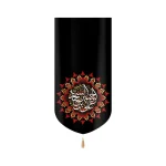 کتیبه مخمل با شعار علی بن الحسین السجاد متن سفید عمودی تک عددی