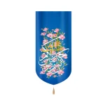 کتیبه نیمه شعبان مخمل بقیه الله خیر لکم ان کنتم مومنین زمینه آبی عمودی تک عددی