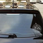 استیکر پشت شیشه فاطمیه یا فاطمه الزهرا 14*17 کد 0445