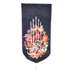 کتیبه غدیر پاناما السلام علیک علی ابن ابی طالب زمینه سرمه ای عمودیدتک عددی