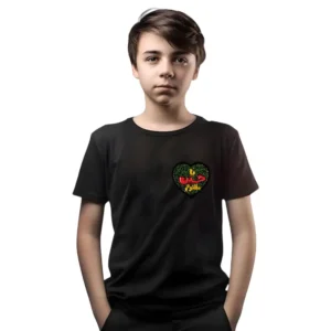 تیشرت محرم کودک یا حسین مظلوم طرح قلب مشکی