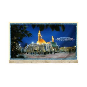 کتیبه مخمل تصویری شب حرم سامرا السلام علی امامین العسکرین