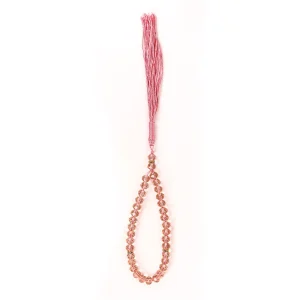 تسبیح کریستال 33 عددی سایز 8 رنگ صورتی کد 0369