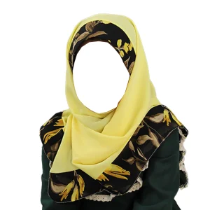 مقنعه نرگس رنگ زرد کد 4010