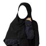 روسری دست دوز 130 ژورژت مشکی کد 3221