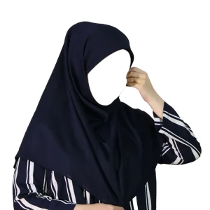 مقنعه خبرنگاری 100 کرپ کره ای مشکی سایز 31 کد 1377