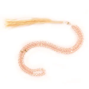 تسبیح کریستال 101 عددی سایز 6 رنگ صورتی تیره کد 0384