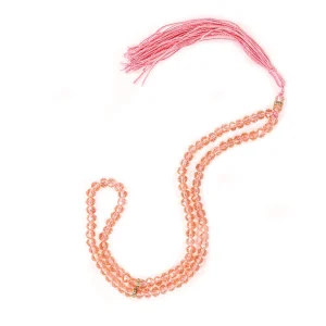 تسبیح کریستال 101 عددی سایز 6 رنگ صورتی روشن کد 0381