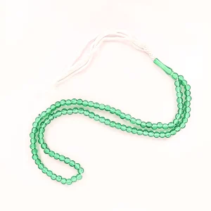 تسبیح 101 عددی دانه گرد پلاستیکی رنگ سبز کد 0393