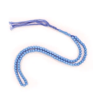 تسبیح 101 عددی دانه گرد پلاستیکی رنگ آبی کد 0394