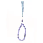 تسبیح کریستال 33 عددی سایز 10 رنگ آبی کد 0374