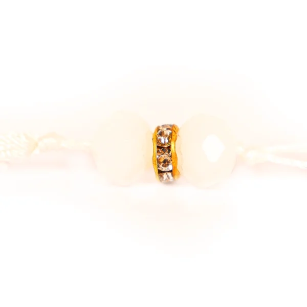 تسبیح کریستال 33 عددی سایز 8 رنگ سفید کد 0370