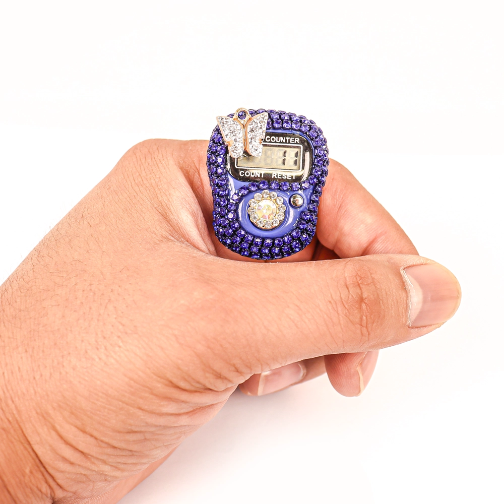 صلوات شمار انگشتی نگینی رنگ سورمه ای کد 0410 صلوات شمار انگشتی نگینی رنگ سورمه ای کد 0410