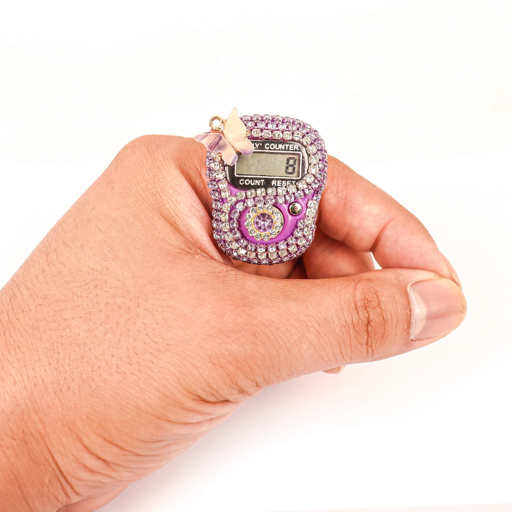 صلوات شمار انگشتی نگینی رنگ بنفش کد 0407 صلوات شمار انگشتی نگینی رنگ بنفش کد 0407