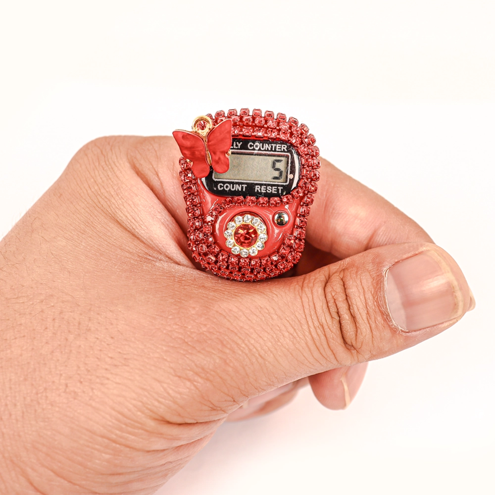 صلوات شمار انگشتی نگینی رنگ قرمز کد 0406 صلوات شمار انگشتی نگینی رنگ قرمز کد 0406
