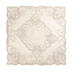 جانماز شکوه دوتیکه نگین دار سایزکوچک رنگ نسکافه ای 24*24 کد 0356