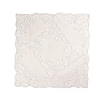 جانماز شکوه دوتیکه نگین دار سایز کوچک رنگ سفید 24*24 کد 0355