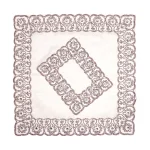 جانماز شکوه دوتیکه نگین دار سایز بزرگ رنگ زرشکی 36*36 کد 0354