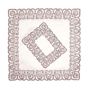 جانماز شکوه دوتیکه نگین دار سایز بزرگ رنگ زرشکی 36*36 کد 0354