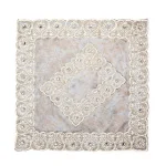 جانماز مخمل دوتیکه نگین دار سایز بزرگ طرح پتینه 36*36 کد 0350