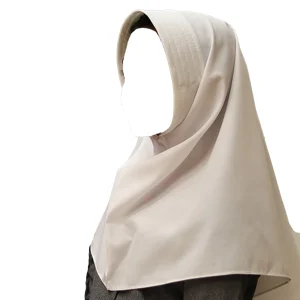 مقنعه ابر دوزی 75 تترون رنگ سفید کد 1525