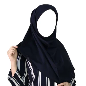 مقنعه خبرنگاری 100 کرپ کره ای مشکی سایز 31 کد 1377