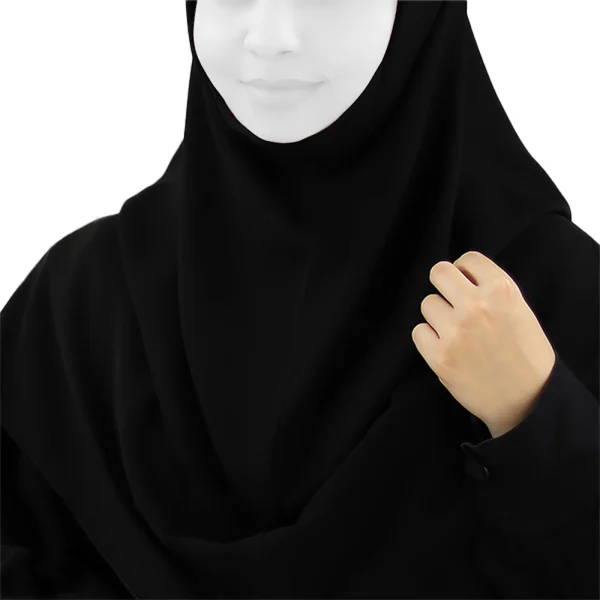 مقنعه کویتی کشدار 110 کرپ کره ای مشکی سایز 28 کد 4200مقنعه کویتی کشدار 110 کرپ کره ای مشکی سایز 28 کد 4200