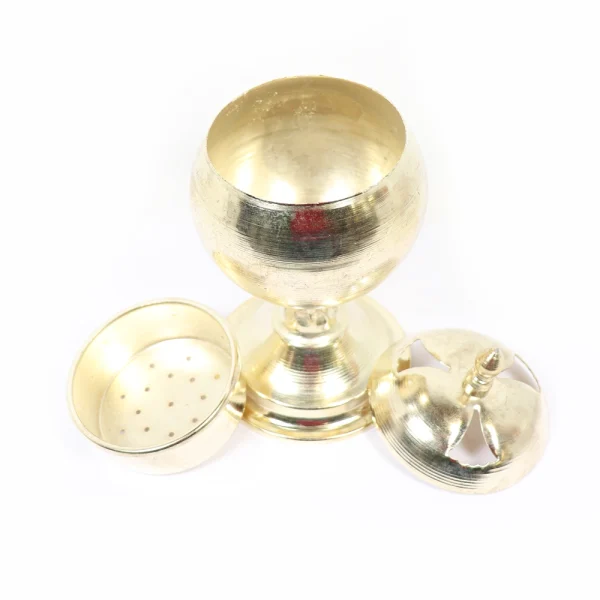 اسپند دودکن توپی زغالی رنگ طلایی کد 0437