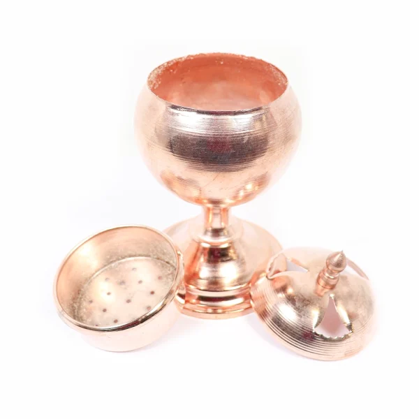 اسپند دودکن توپی زغالی رنگ مسی کد 0438