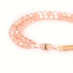 تسبیح کریستال 101 عددی سایز 6 رنگ صورتی تیره کد 0384