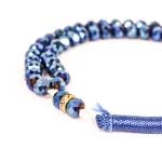 تسبیح کریستال 101 عددی سایز 6 رنگ سورمه ای کد 0383