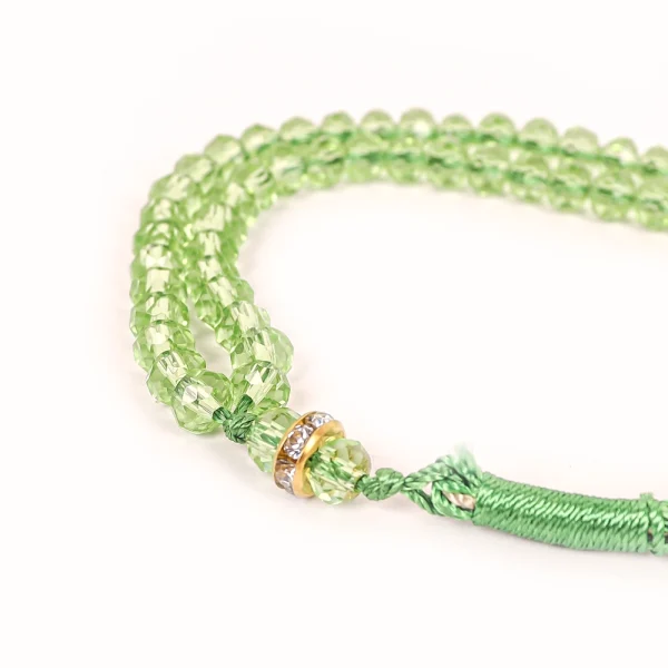 تسبیح کریستال 101 عددی سایز 6 رنگ سبز کد 0380