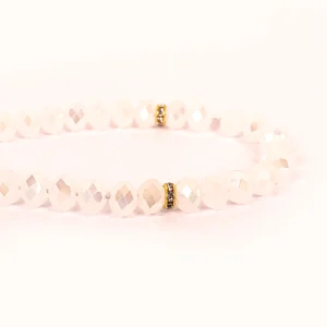 تسبیح کریستال 33 عددی سایز 10 رنگ سفید کد 0377