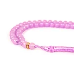 تسبیح 101 عددی دانه طرح سنگی رنگ یاسی کد 0402