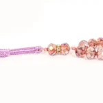 تسبیح کریستال 33 عددی سایز 10 رنگ یاسی کد 0376